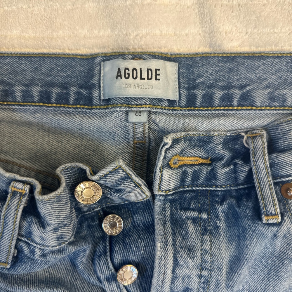 Agolde Men's Light Blue Denim Jeans